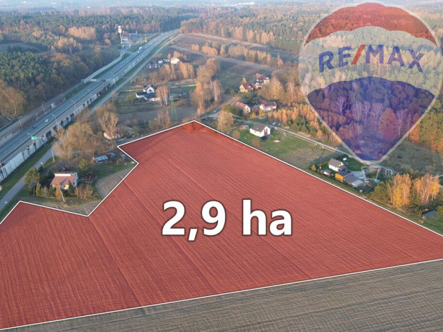 Teren inwestycyjny 2,9 ha, Zawady, gm. Kowiesy