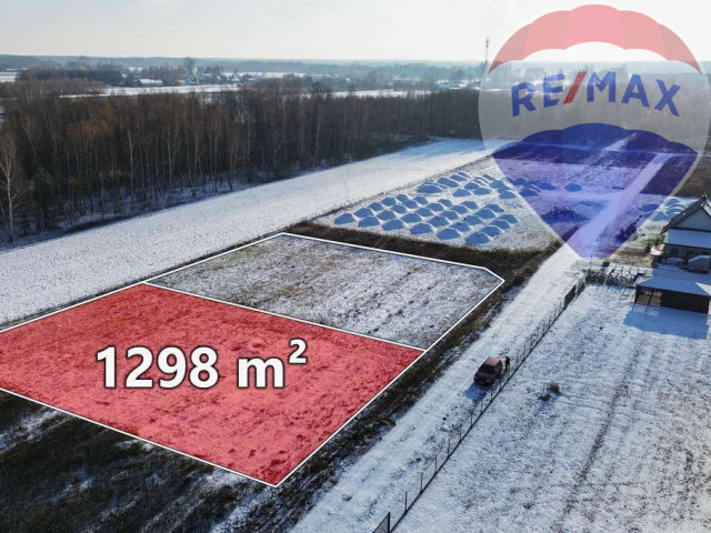 Działka budowlana Bednary 1298m2 objęta MPZP